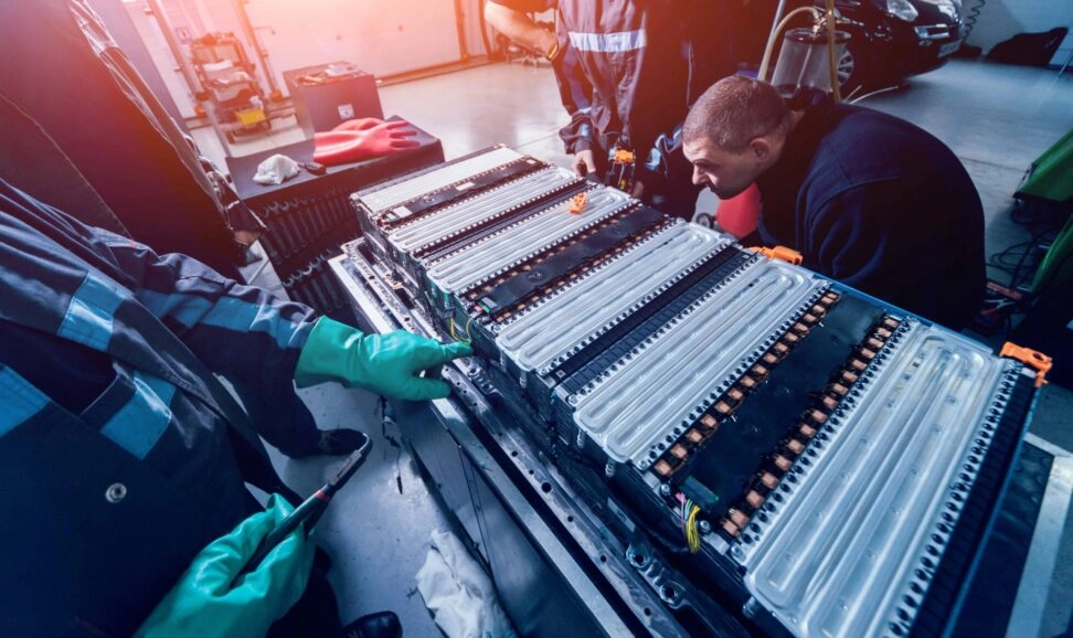 Quality Experts Inspecting Batteries